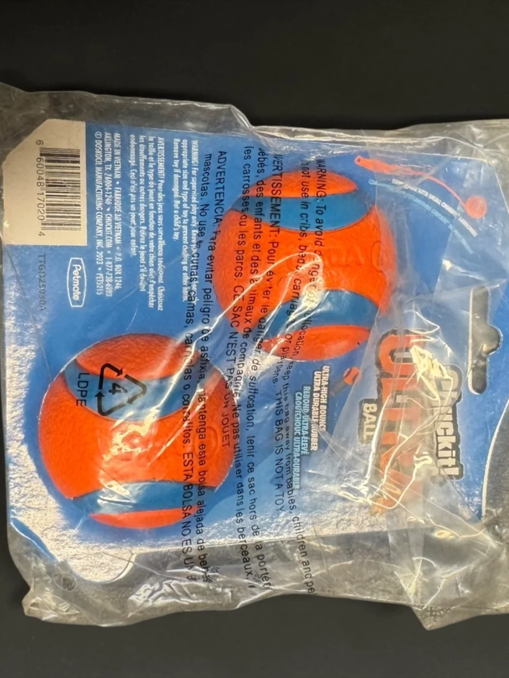 Chuckit! Ultra Ball 2-Pack Small Durable Fetch Dog Toys NWT